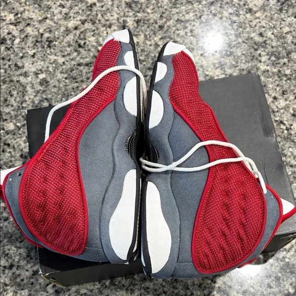 Jordan Kids Sneakers in Red and White - Picture 11 of 16